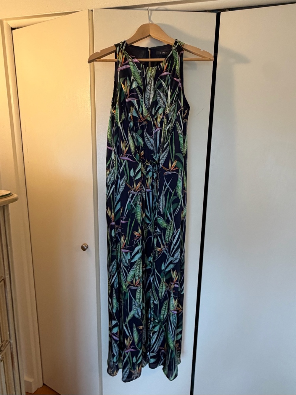Tropical Leaf Maxi Dress – Bird of Paradise Print